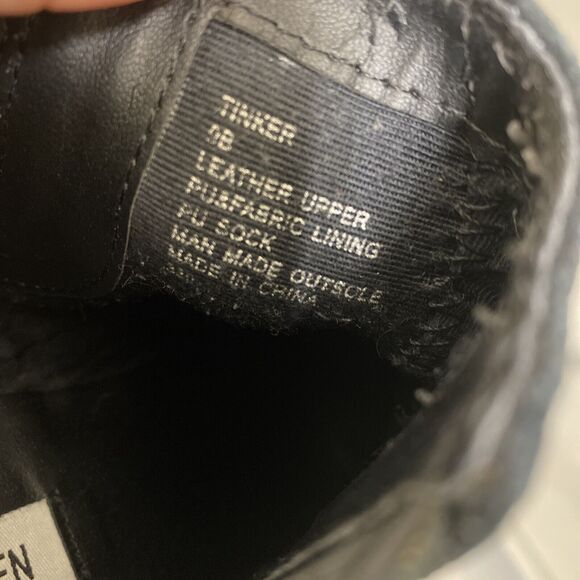 Steve Madden Women's Tinker Ankle Booties Black Suede Leather Gold Studs 9B - Picture 9 of 9